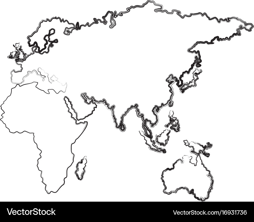 Map Of Europe Africa And Asia Country Royalty Free Vector VectorStock