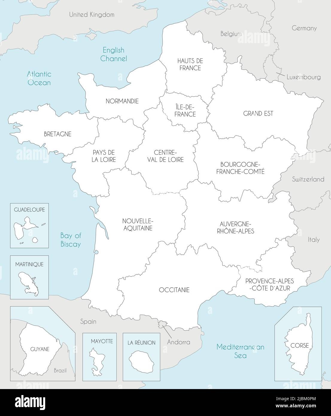 blank map of france
