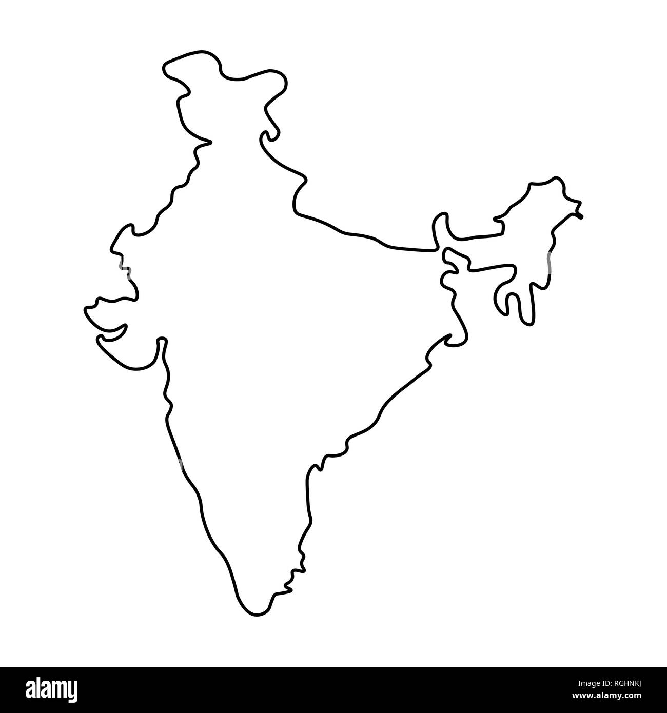 Map Of India Outline Silhouette Of India Map Illustration Stock Photo Alamy Map Of India Outline Silhouette Of India Map Illustration Stock Photo Alamy