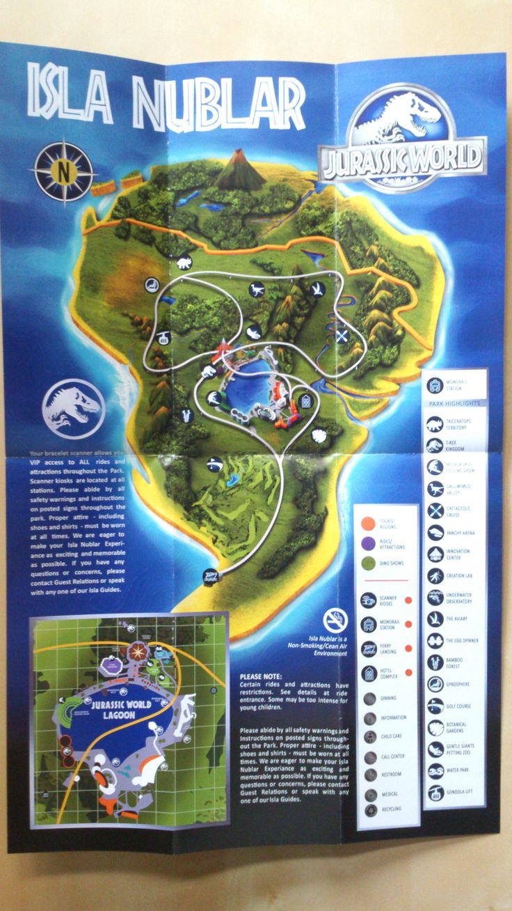 Map Of Isla Nublar Jurassic World 2015 