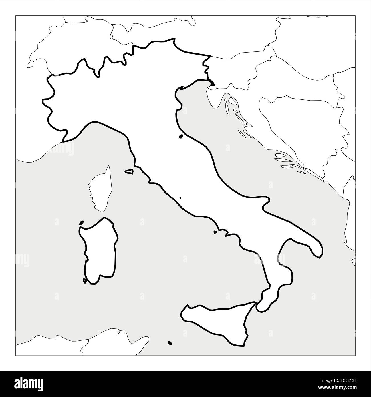 blank map of italy