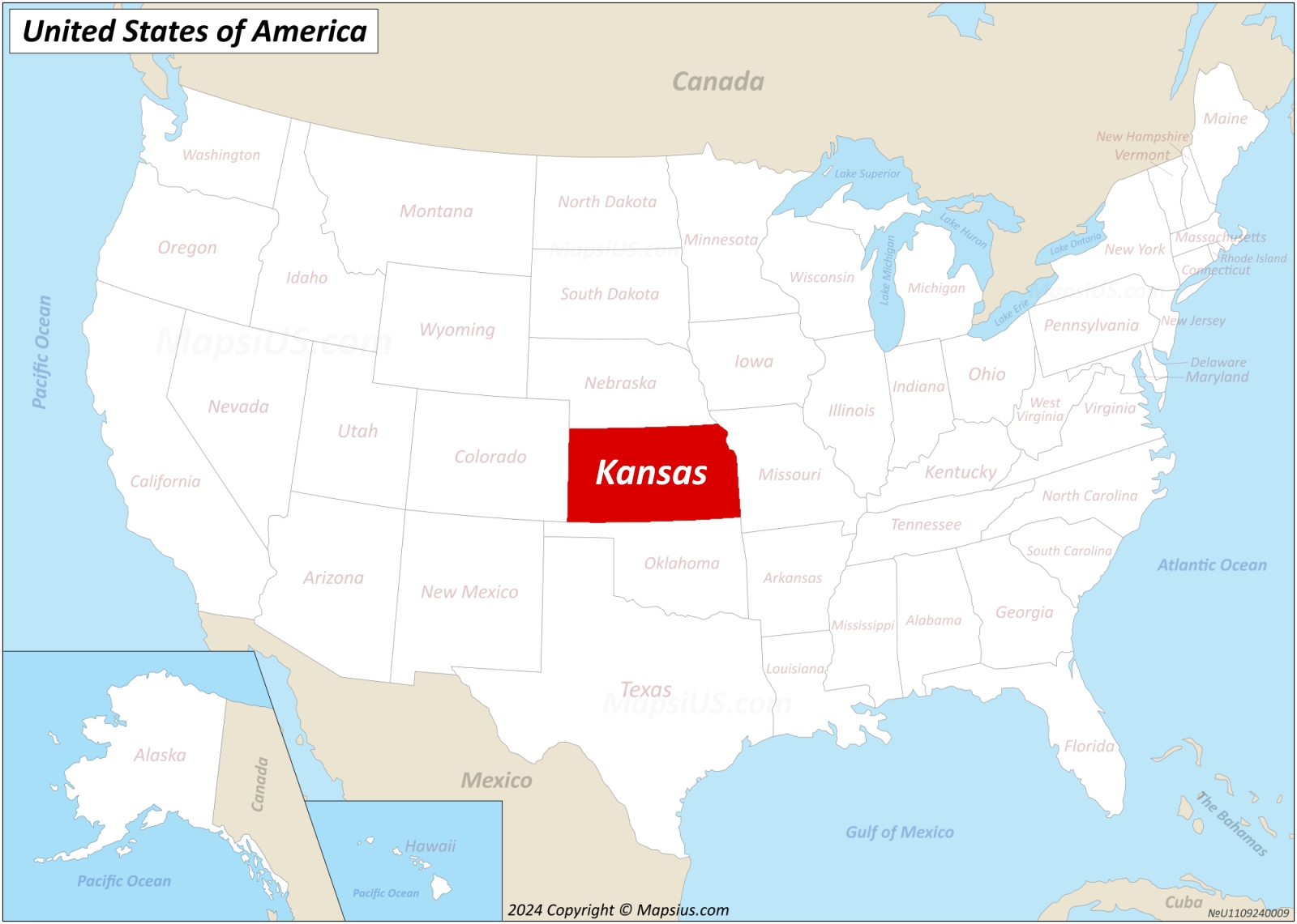 united states map kansas