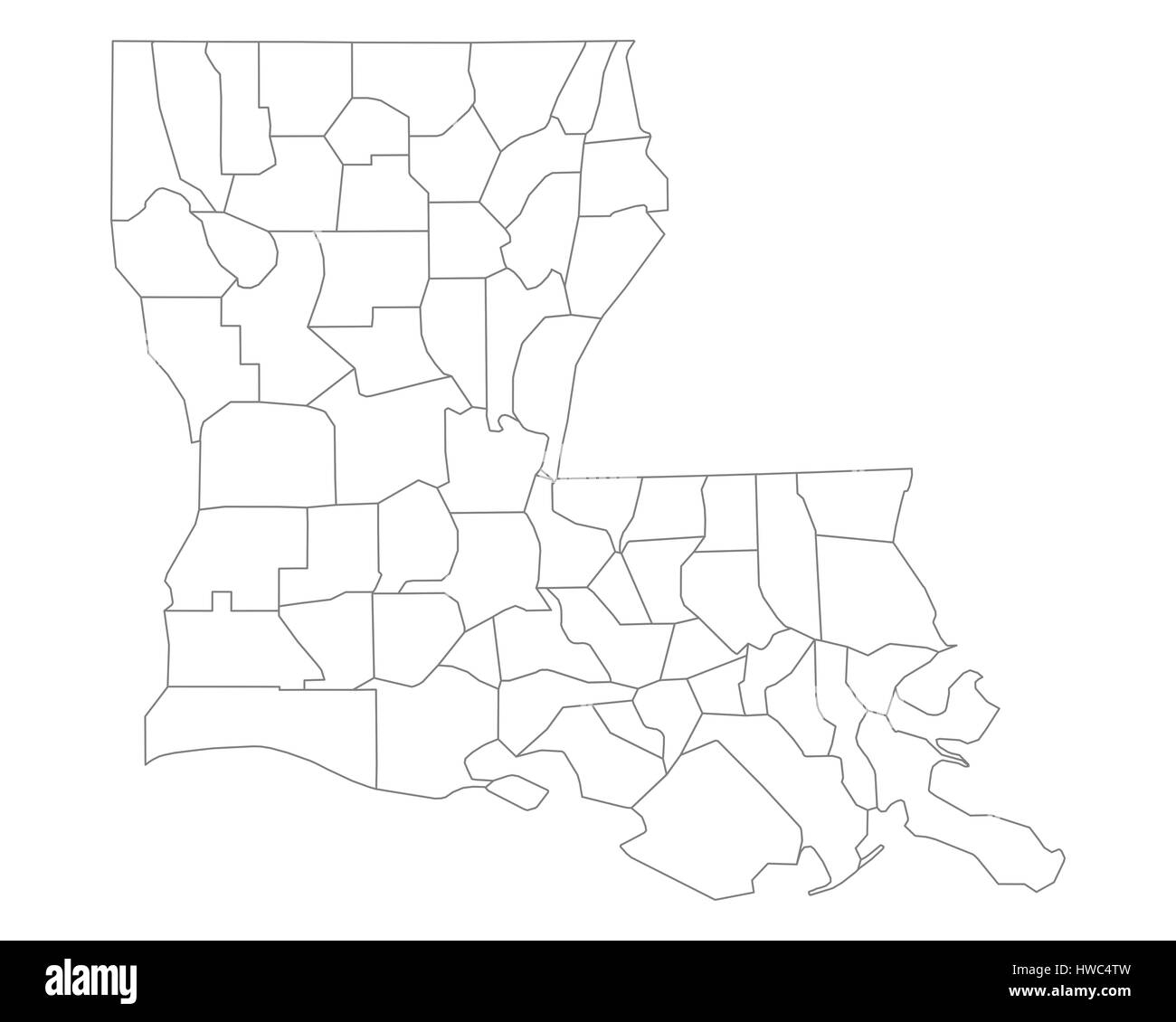 louisiana map blank