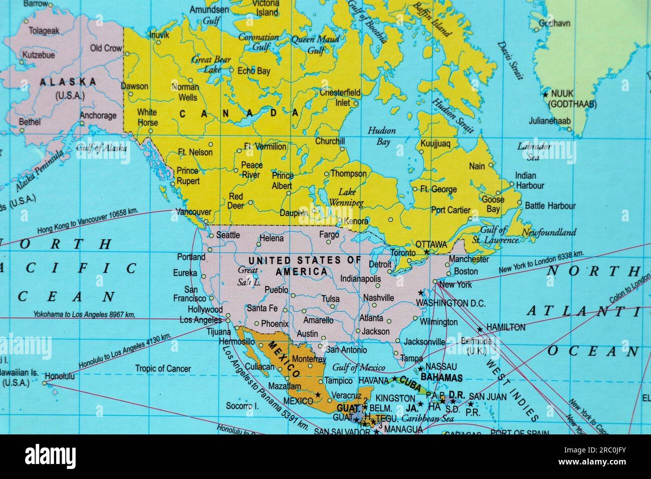 Map Of North America And Alaska Hi res Stock Photography And Images Alamy