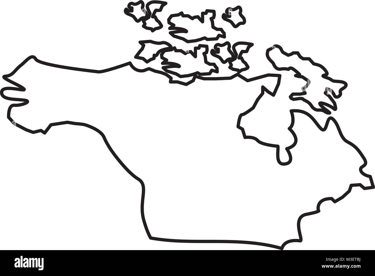 Map Of North America Country Continent Stock Vector Image Art Alamy