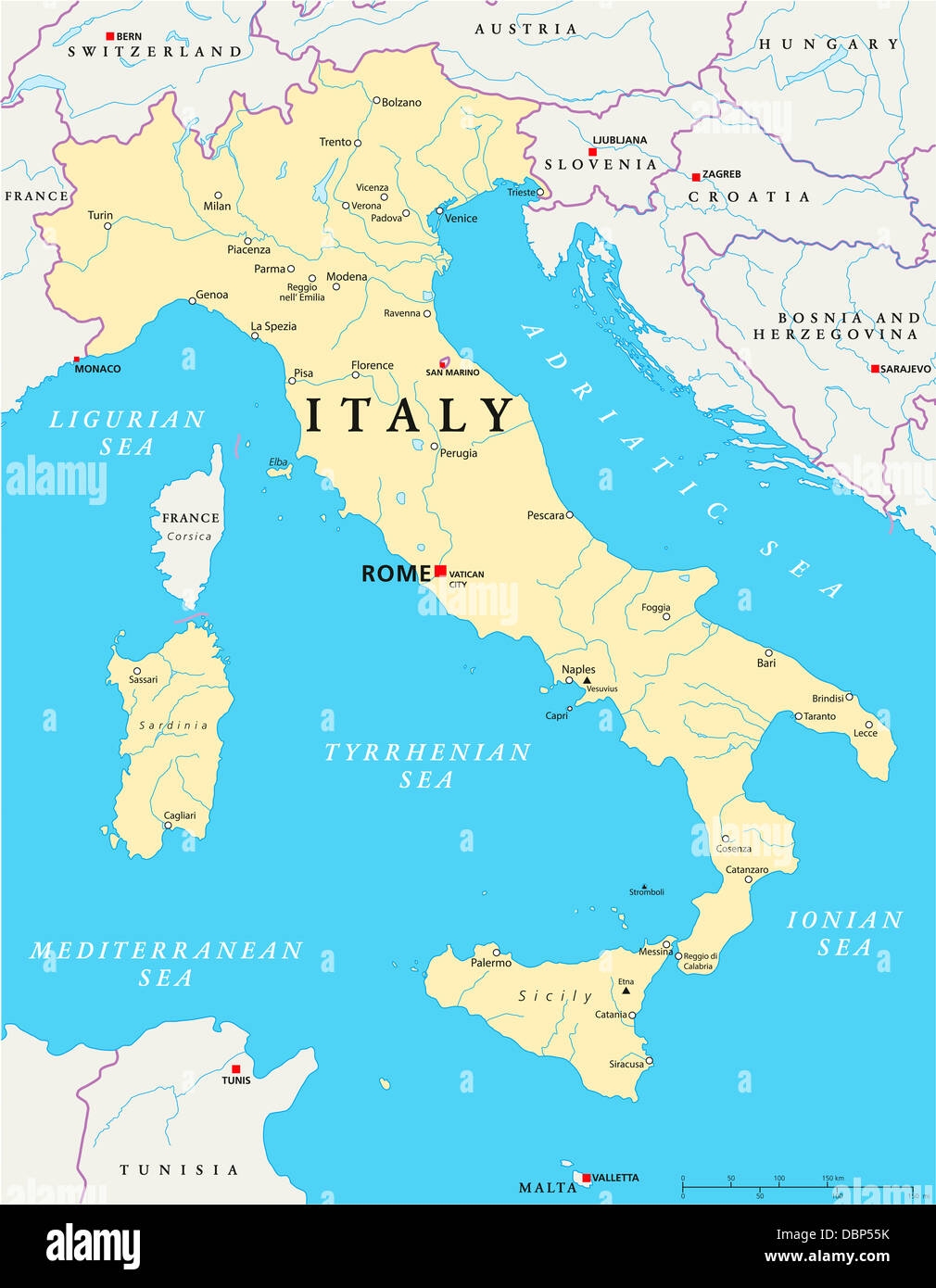 rome italy on world map