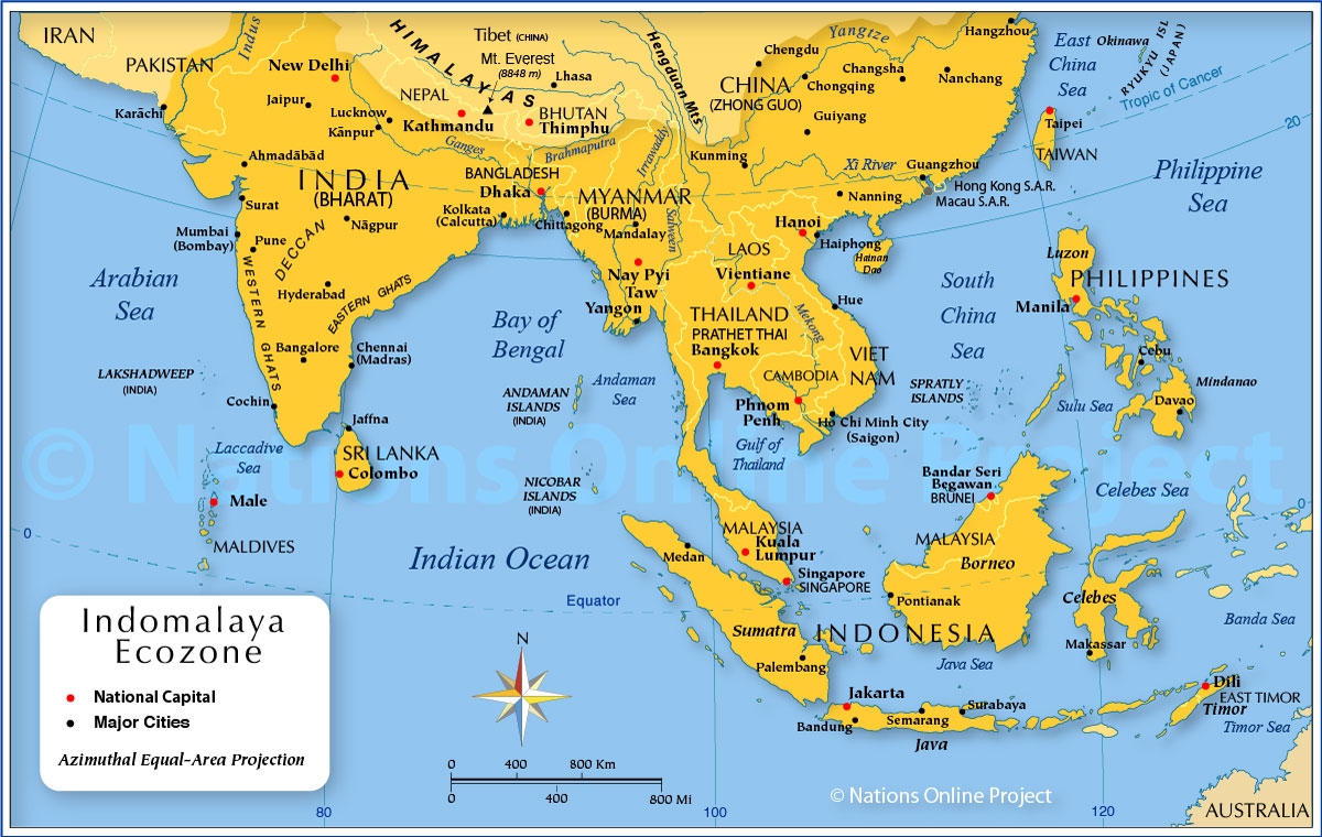 Map Of South East Asia Nations Online Project