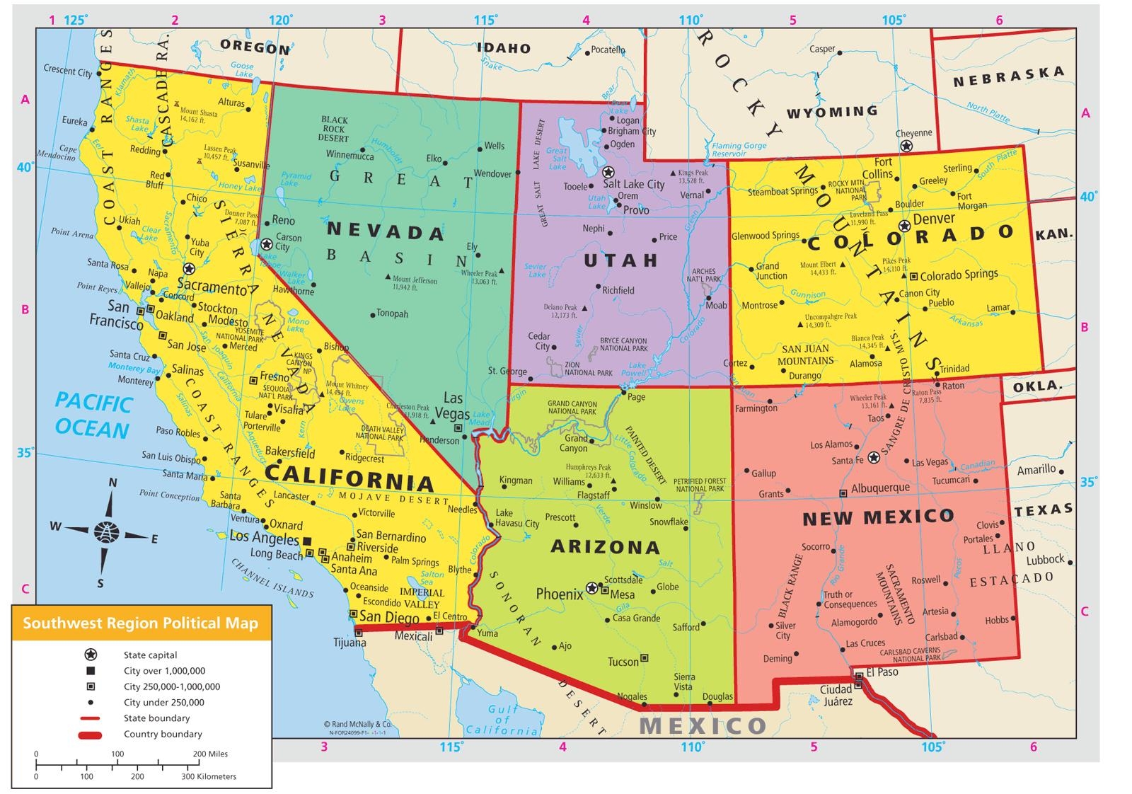 Map Of Southwest USA Map Southwest USA Northern America Americas Map Of Southwest USA Map Southwest USA Northern America Americas
