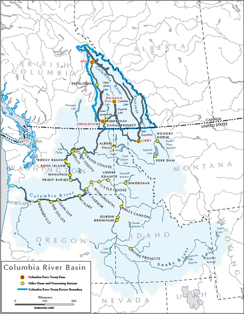 columbia river on united states map