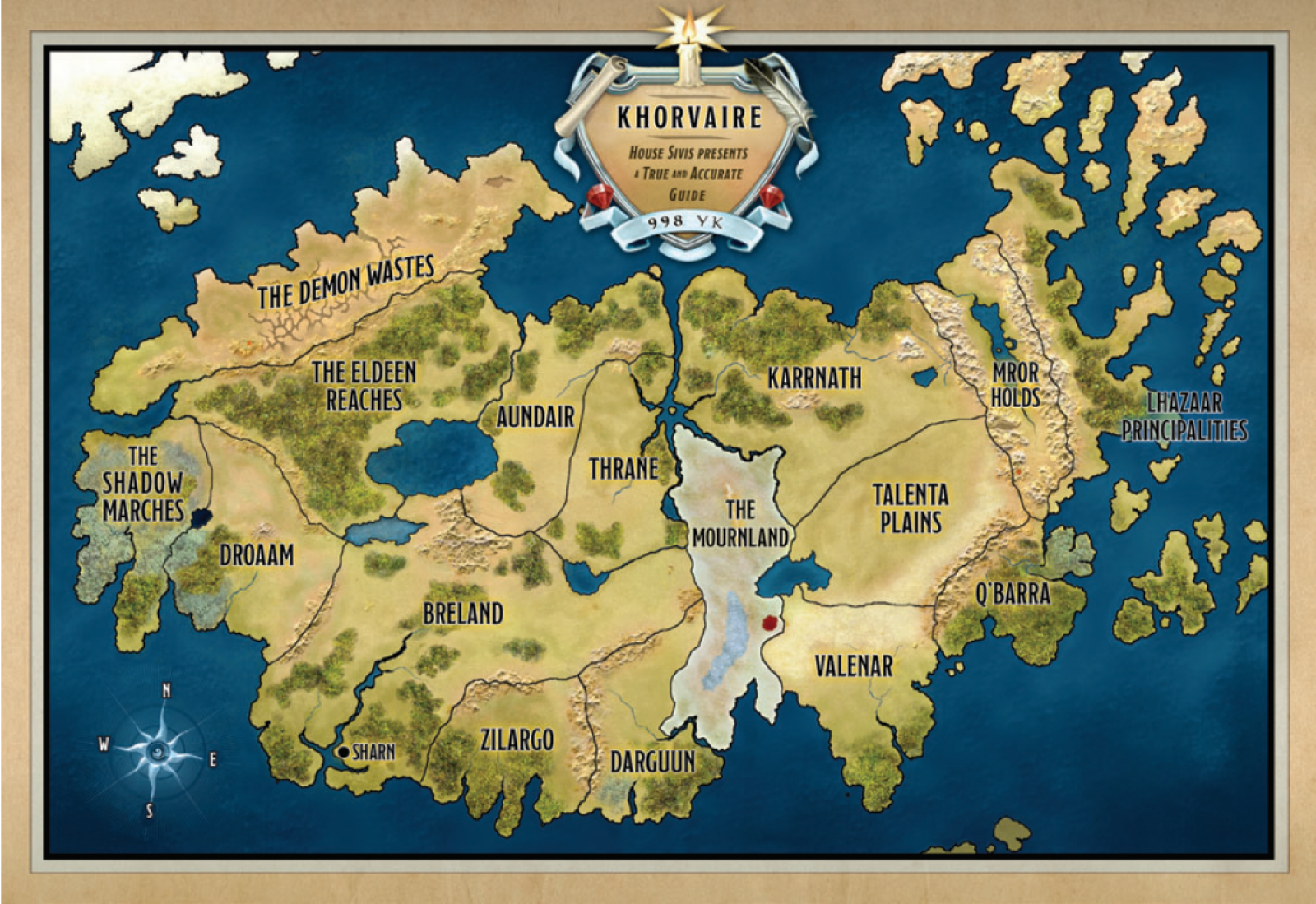Map Of The Continent Of Khorvaire In Eberron World Anvil