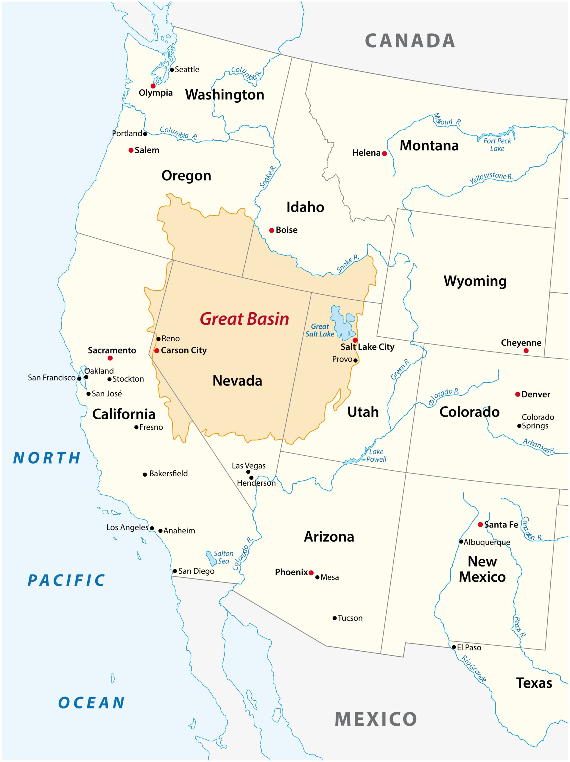 Map Of The Great Basin FWS gov