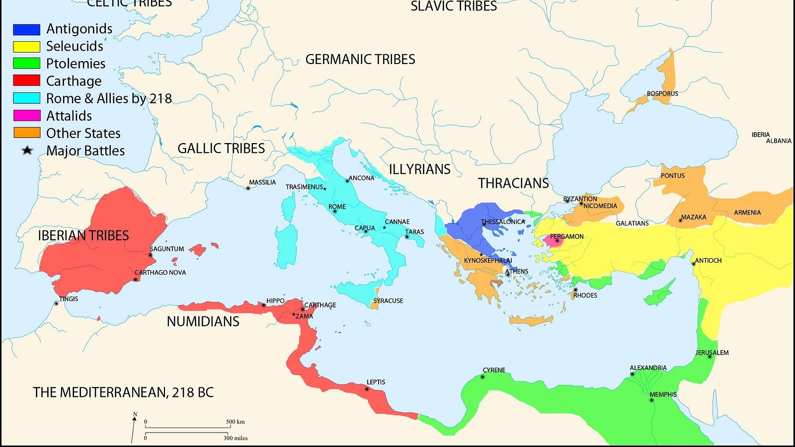 Map Of The Mediterranean 218 BCE World History Encyclopedia