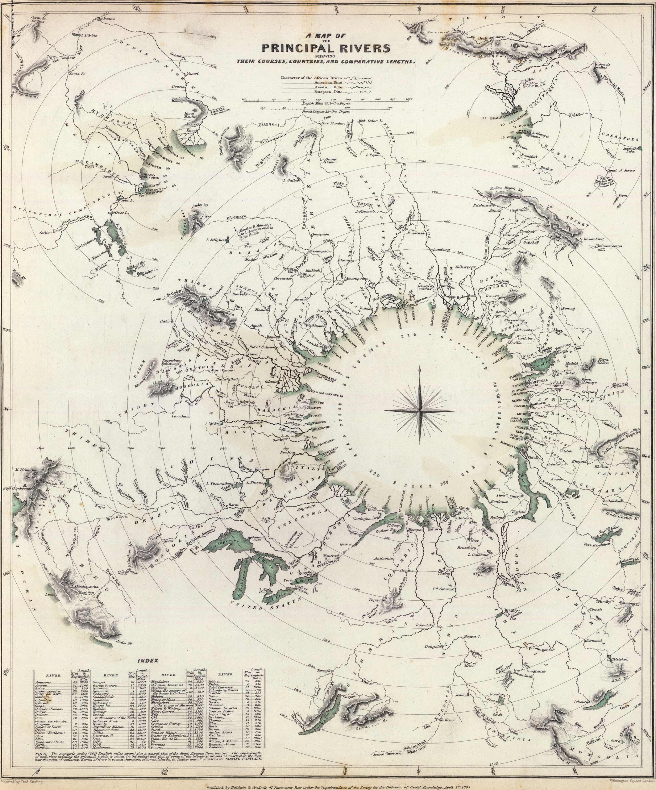major rivers of world map