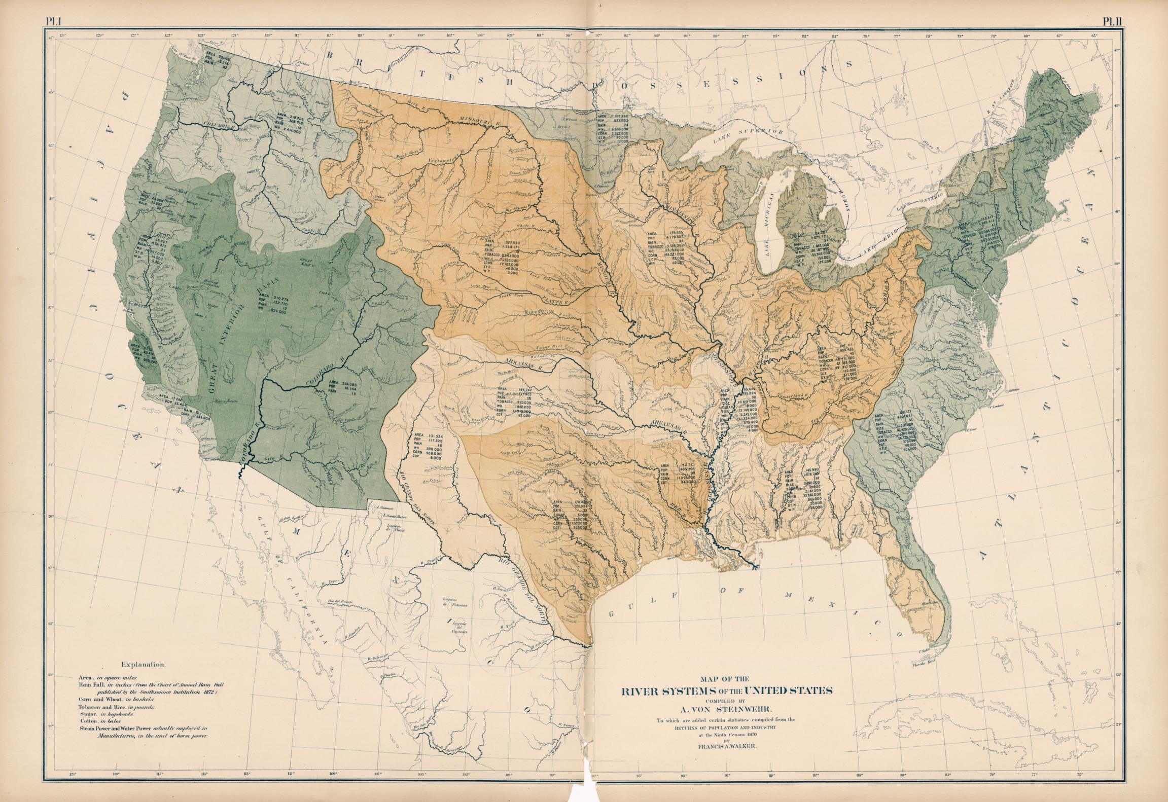 Map Of The River Systems Of The United States Library Of Congress