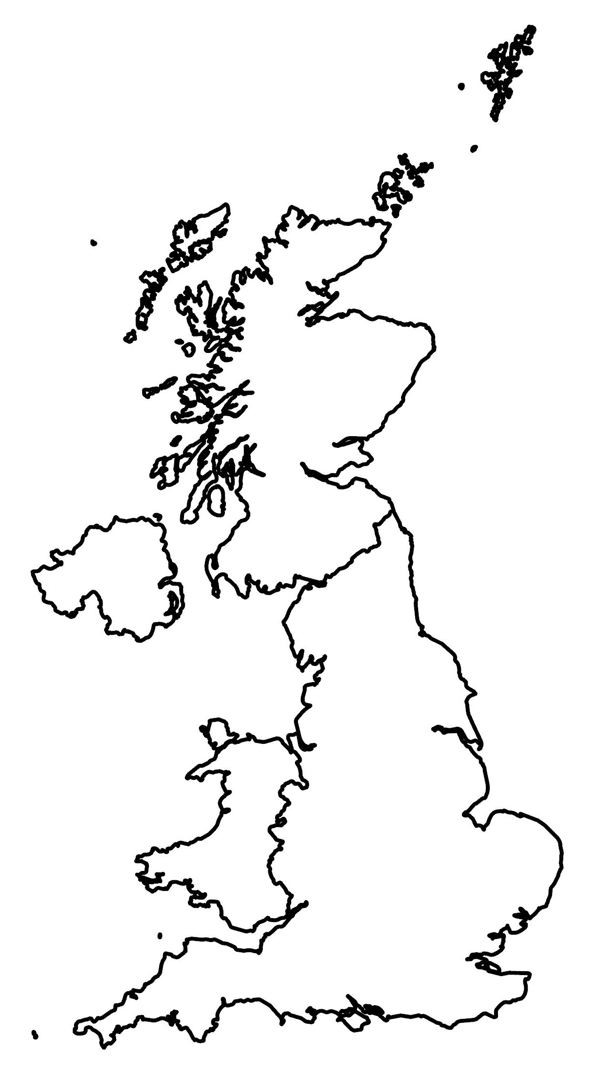 map of great britain blank