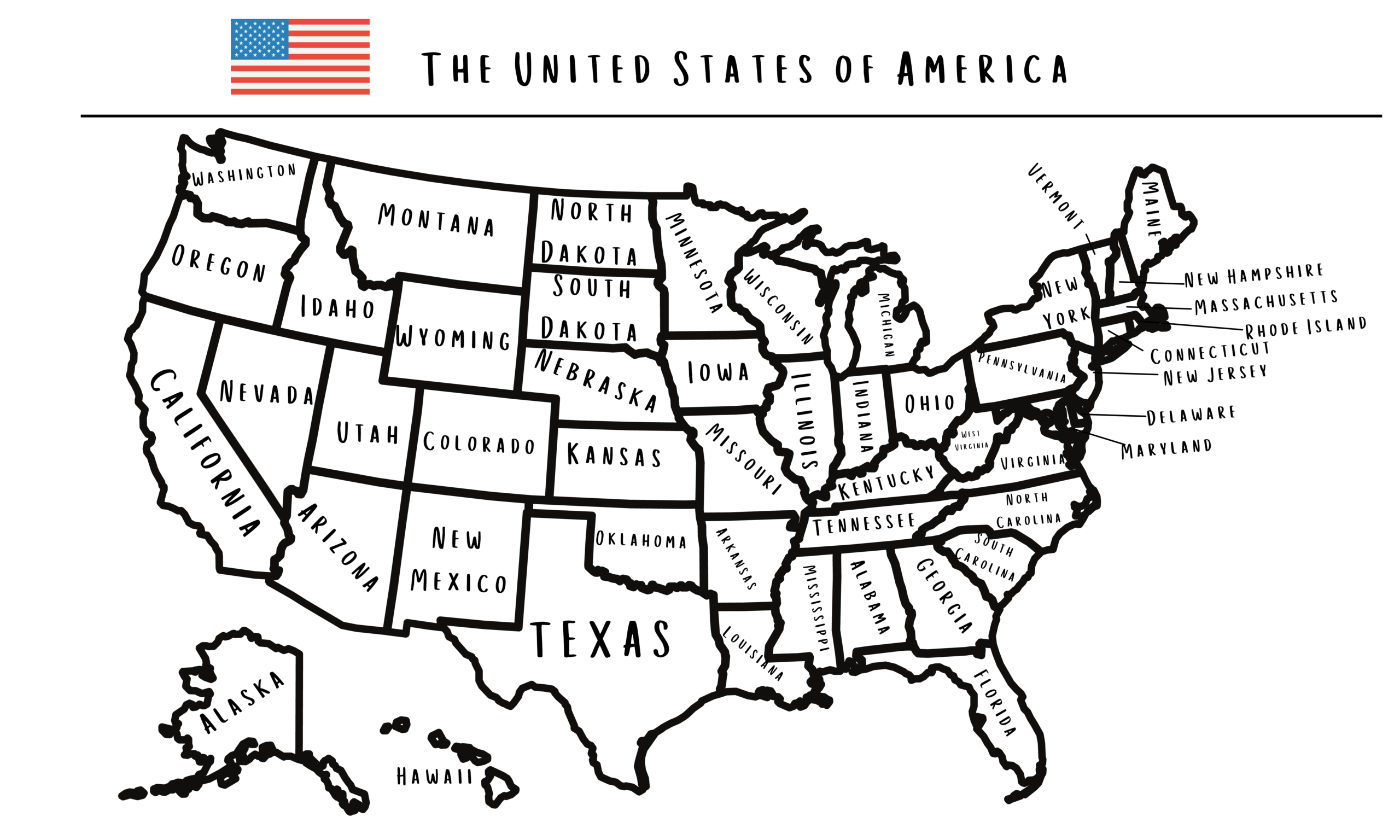 Map Of The United States Coloring Page 5642306 Clipart Library