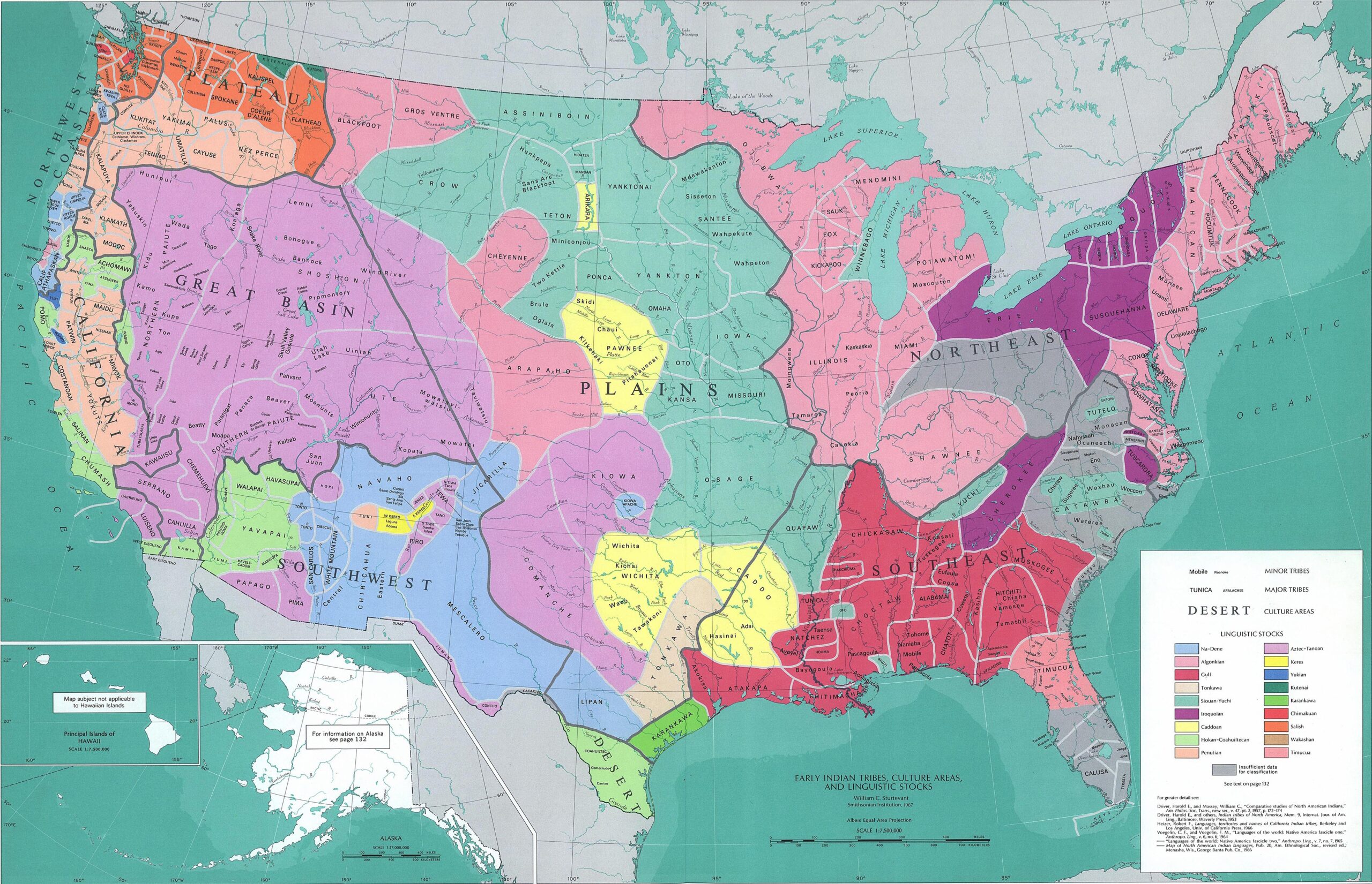 native american tribes map of the united states