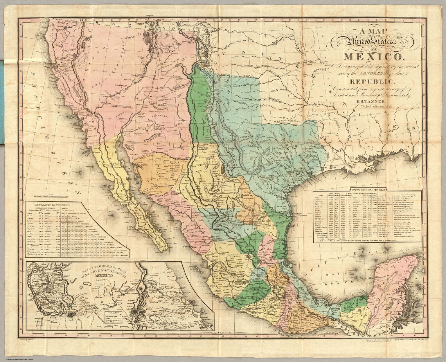 Map Of The United States Of Mexico David Rumsey Historical Map Collection