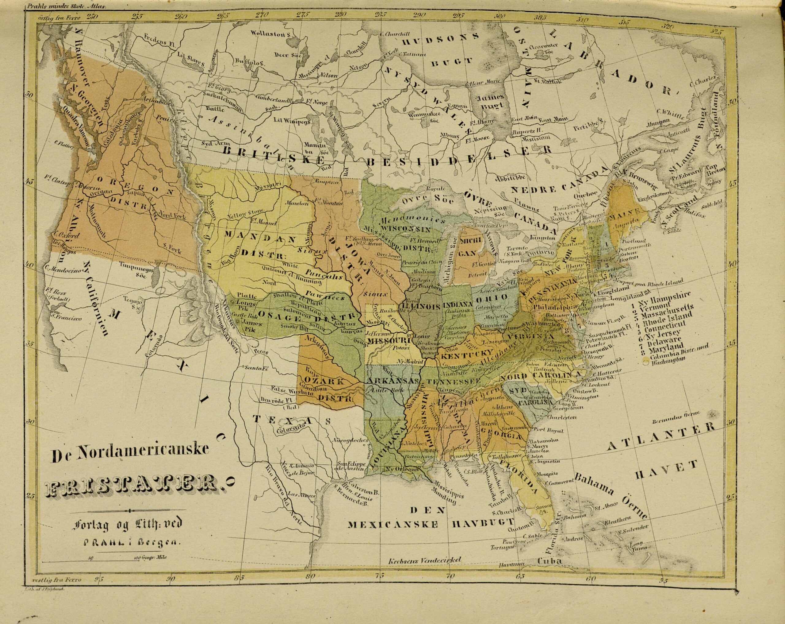 map of the united states 1840