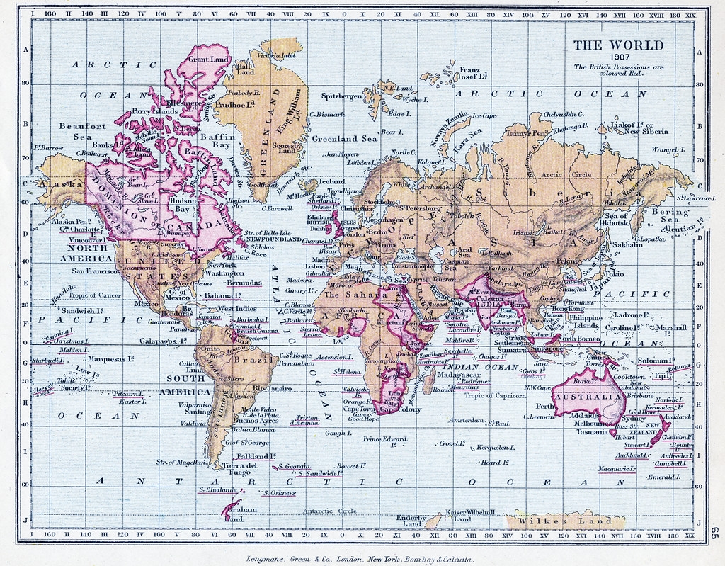 map of the world 1910