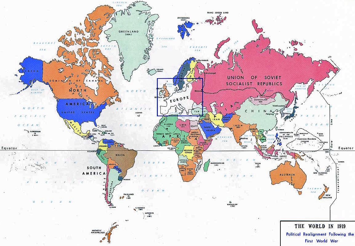 Map Of The World In 1919 Map Of The World In 1919