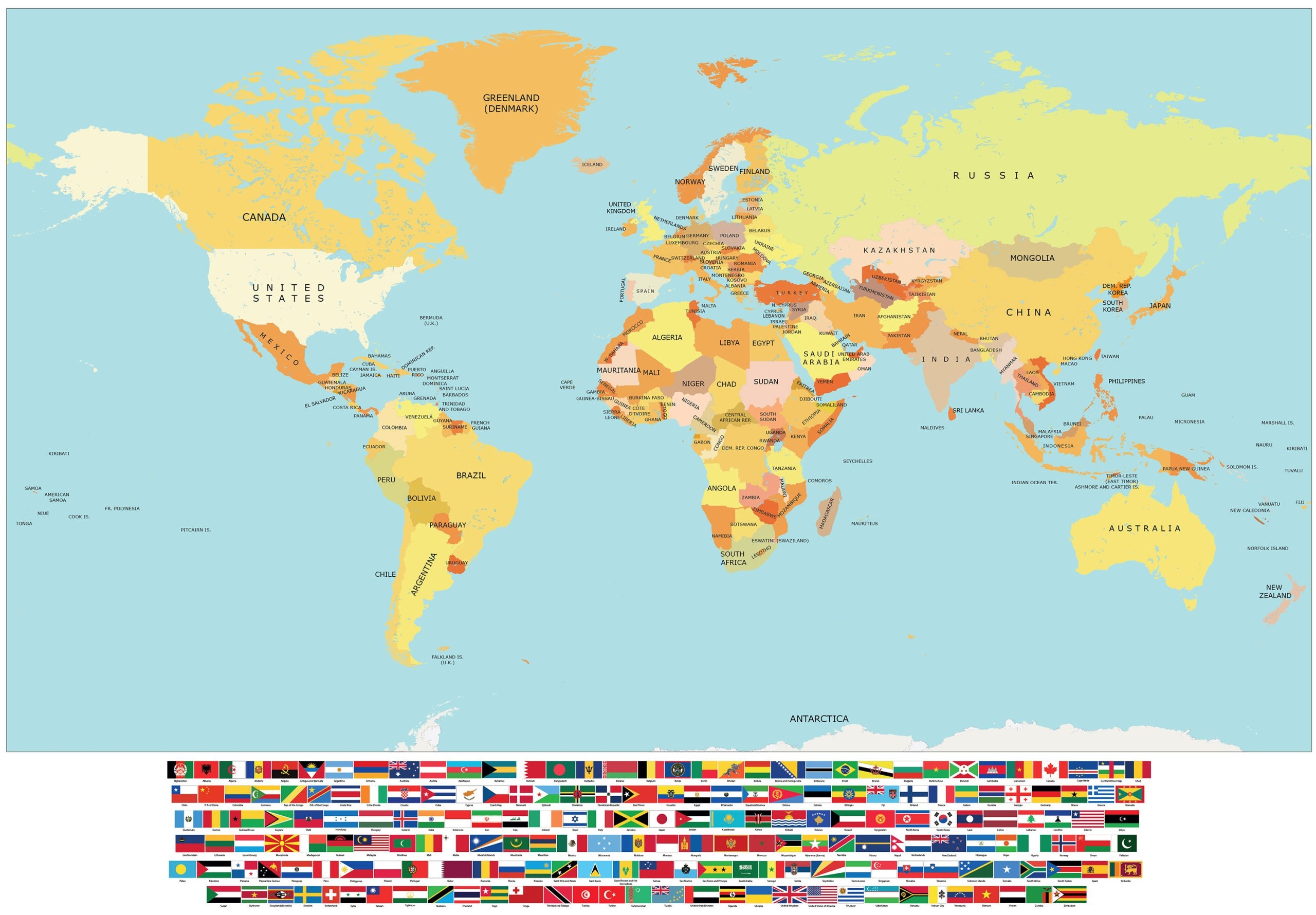 Map Of The World With Flags GIS Geography