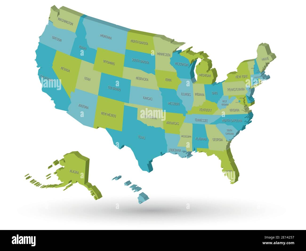 united states map with abbreviations