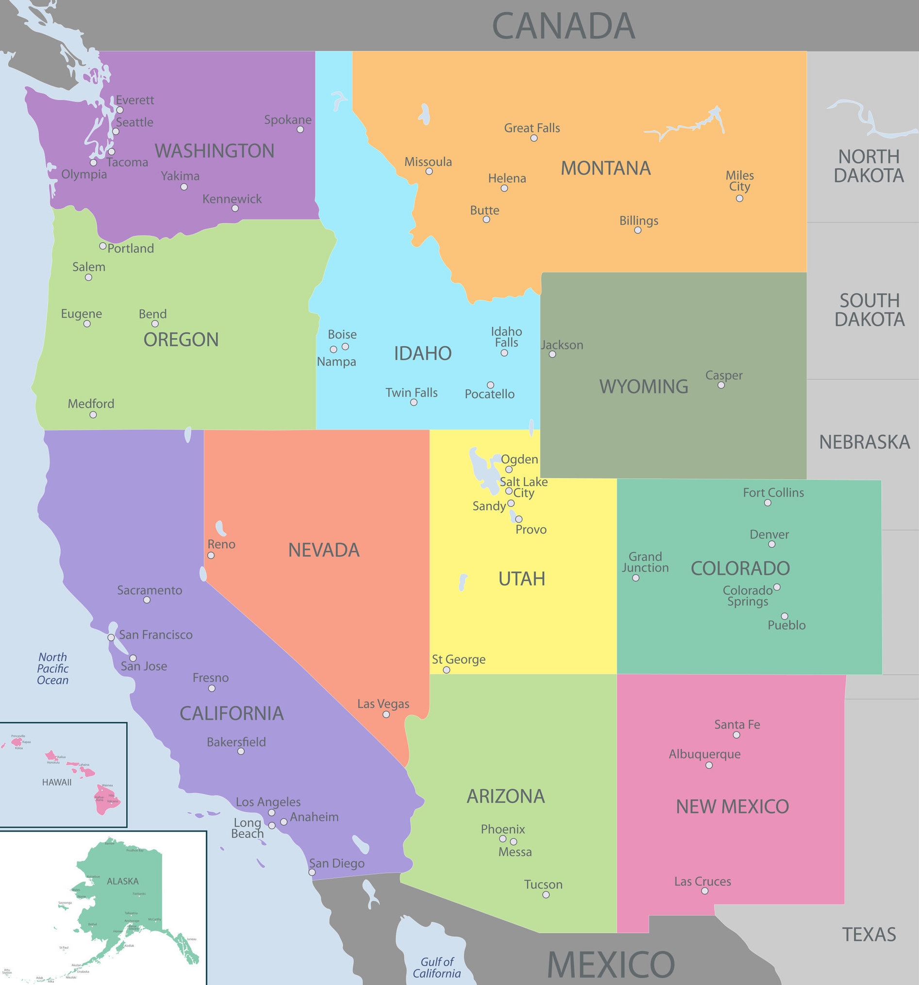 Map Of Western United States Mappr