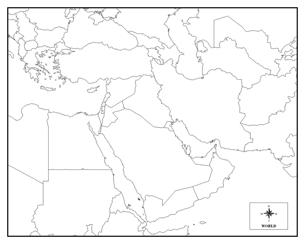 Map Quiz 5 World Countries Part 1 Middle East Diagram Quizlet
