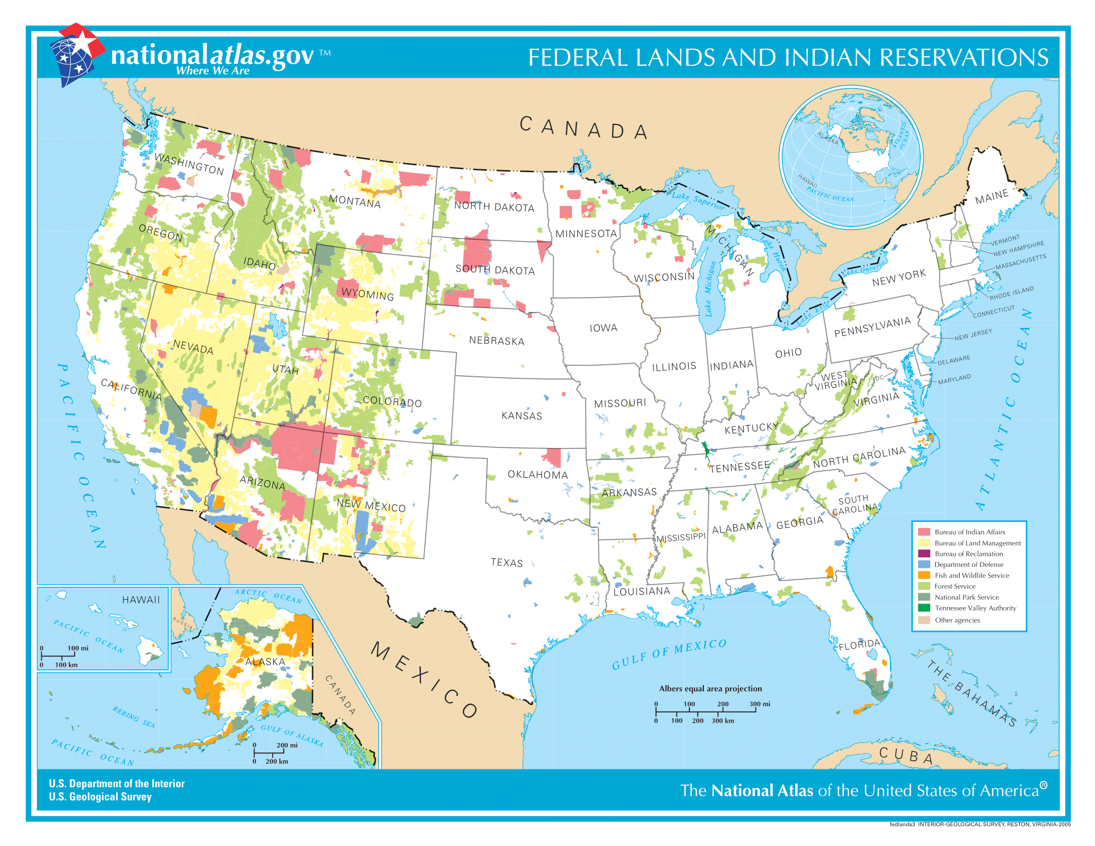 Map Showing All Federal Lands Indian Reservations In The US Brilliant Maps