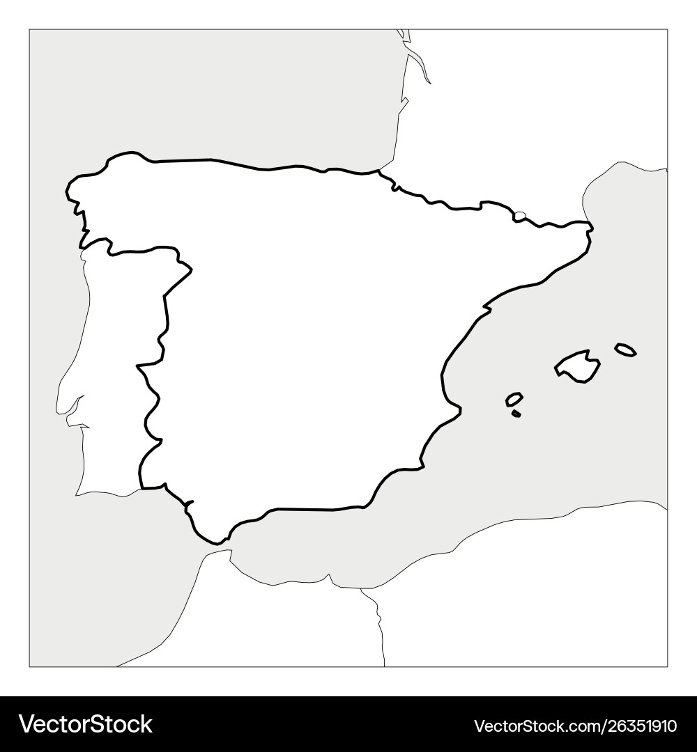 blank map of spain