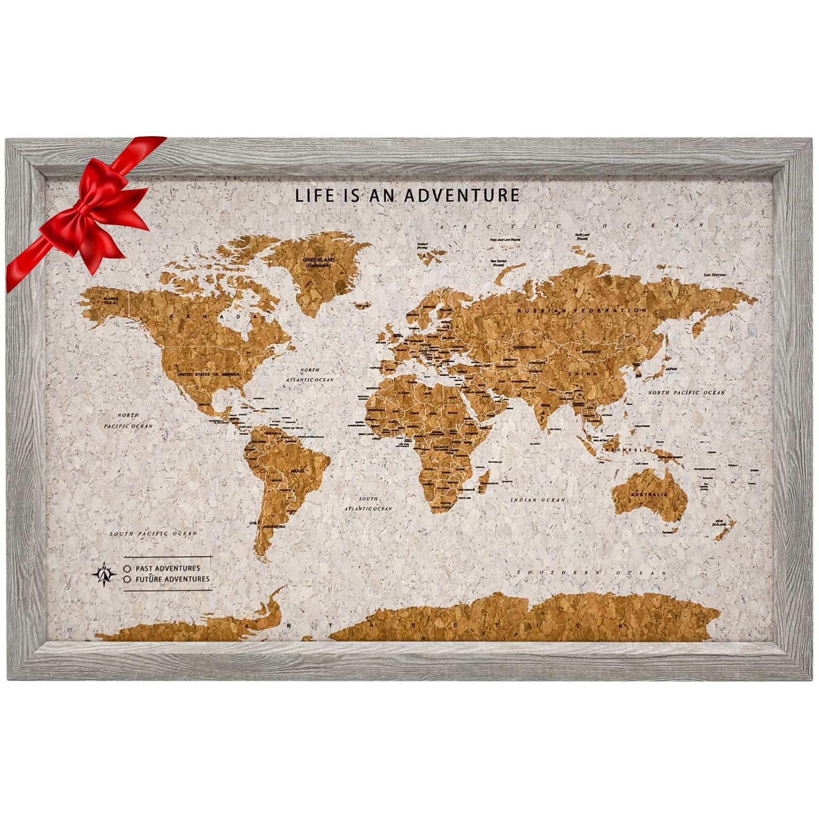 Map To You Cork World Map Bulletin Board 14x11 Travel Tracker With Pins For Office Home Travel Tracker Board