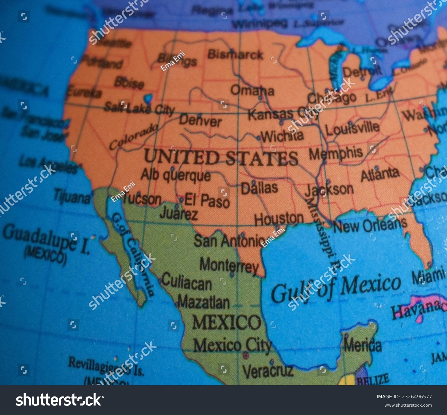 united states mexico border map