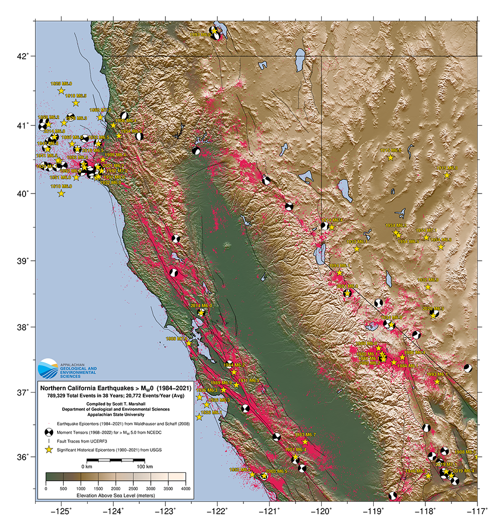 faults in the united states map