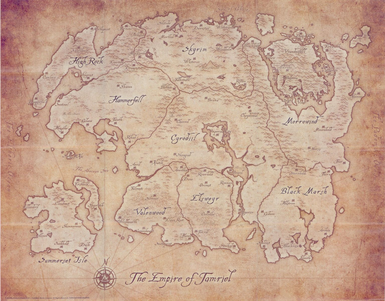 Maps Of Tamriel The Imperial Library Maps Of Tamriel The Imperial Library