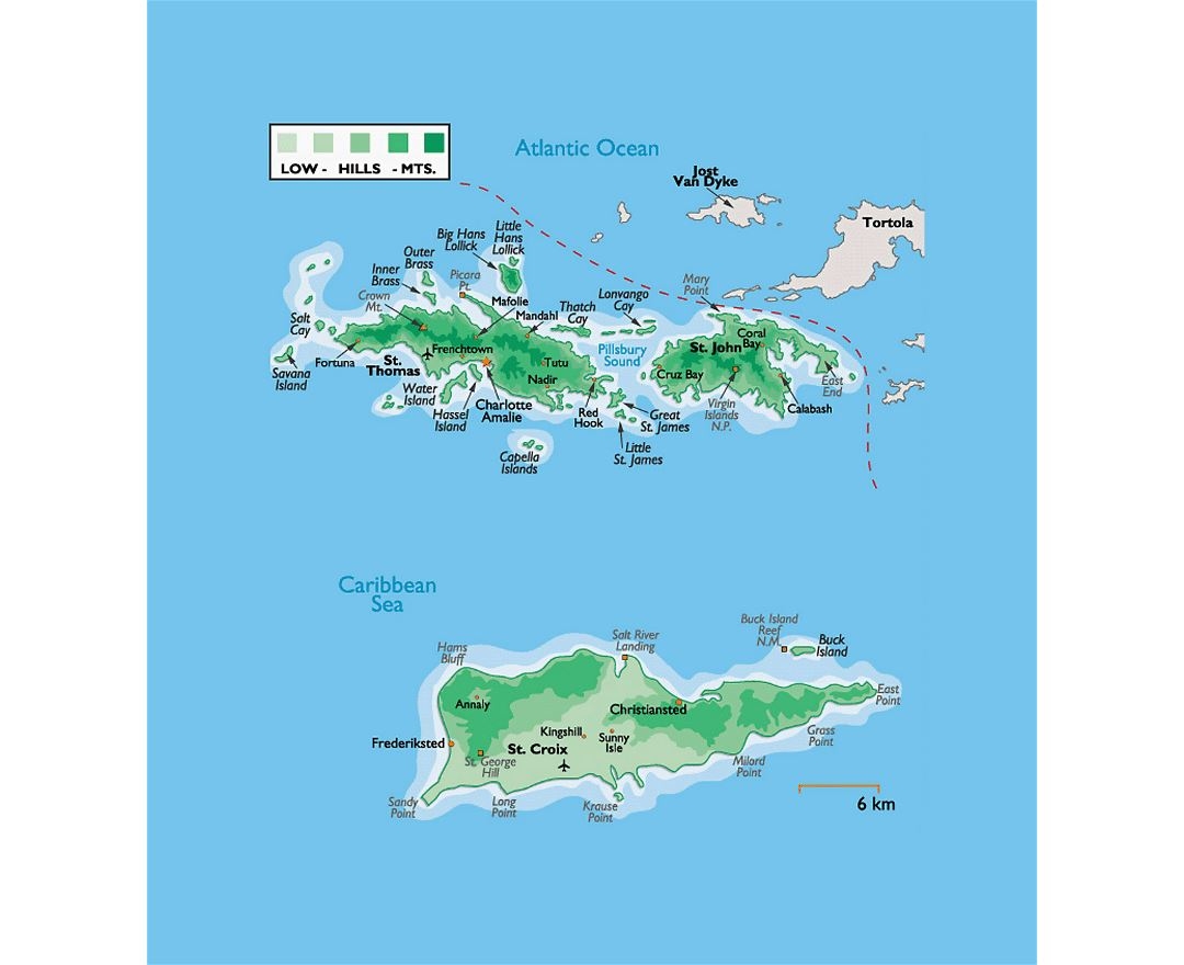 map of united states virgin islands