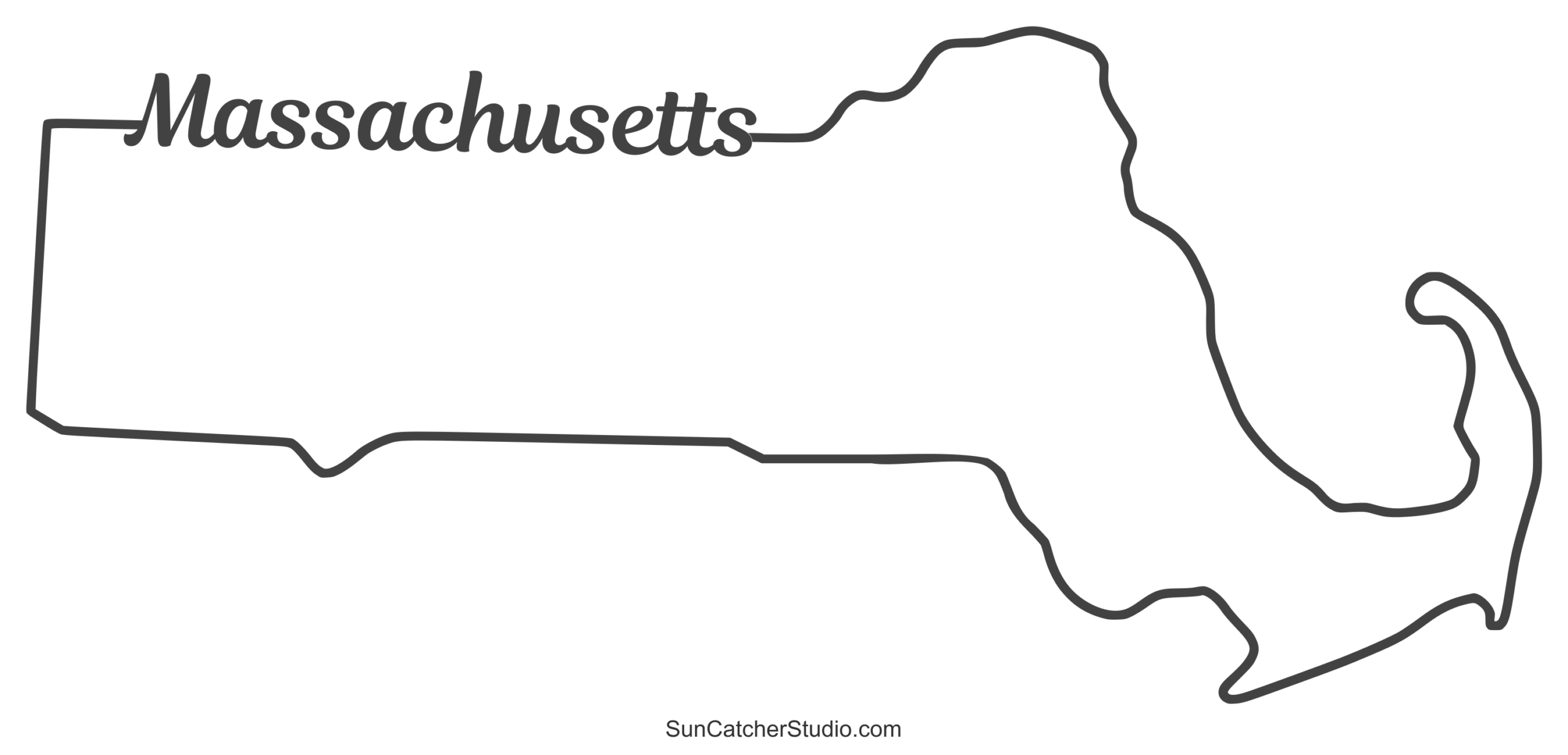 blank massachusetts map