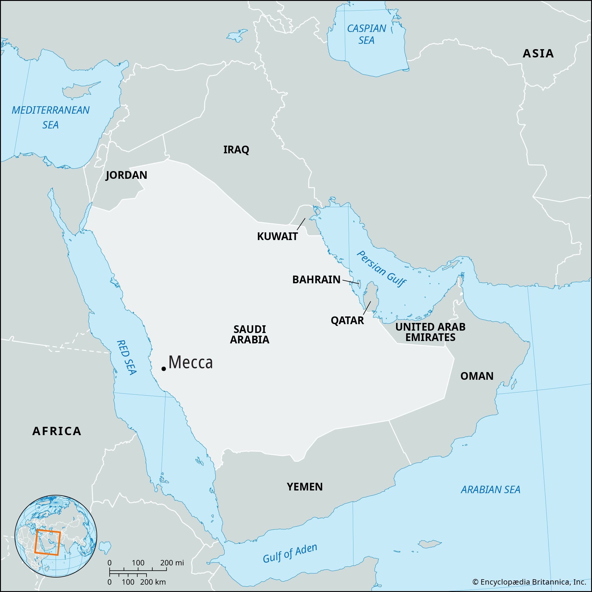 Mecca Islam Pilgrimage Saudi Arabia Map Medina Britannica