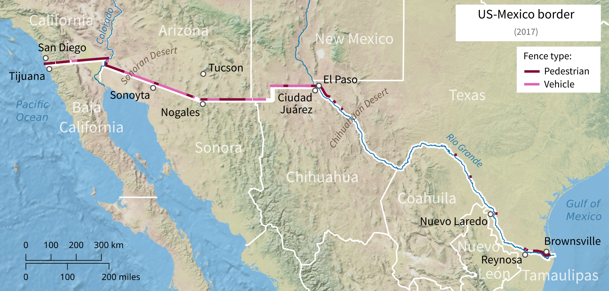 Mexico United States Border Wall Wikipedia