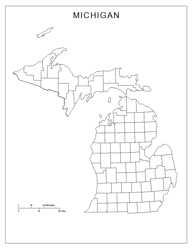 Michigan Blank Map