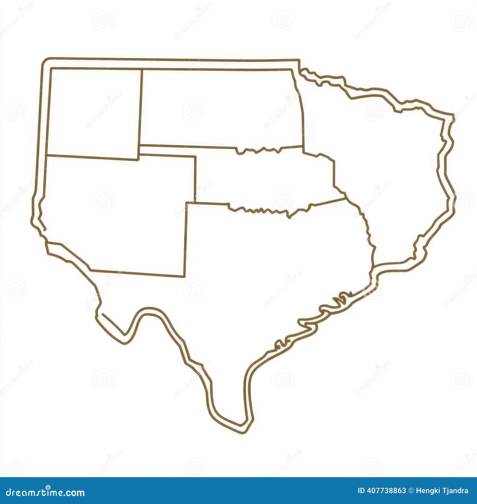 midwest map blank