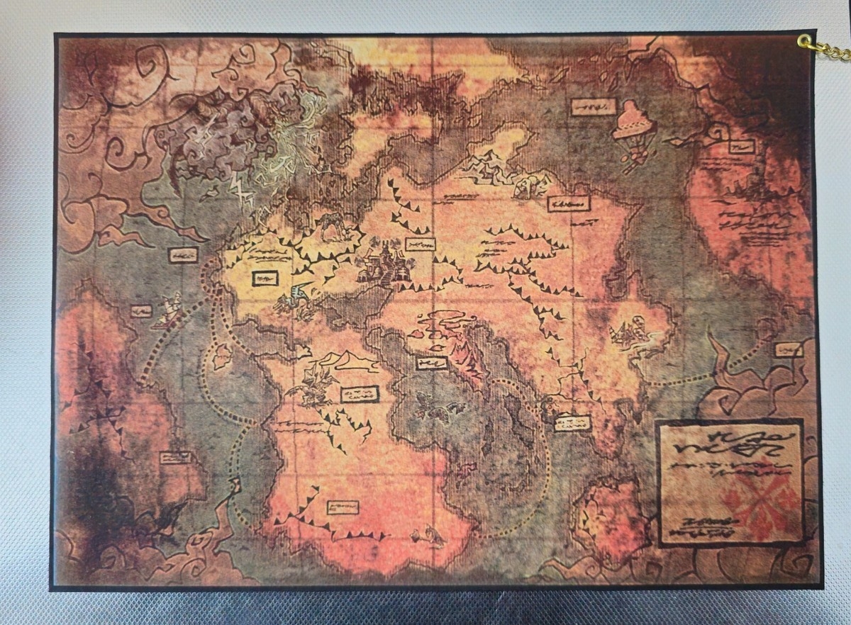 Monster Hunter Map Of The New World Custom Cloth EBay