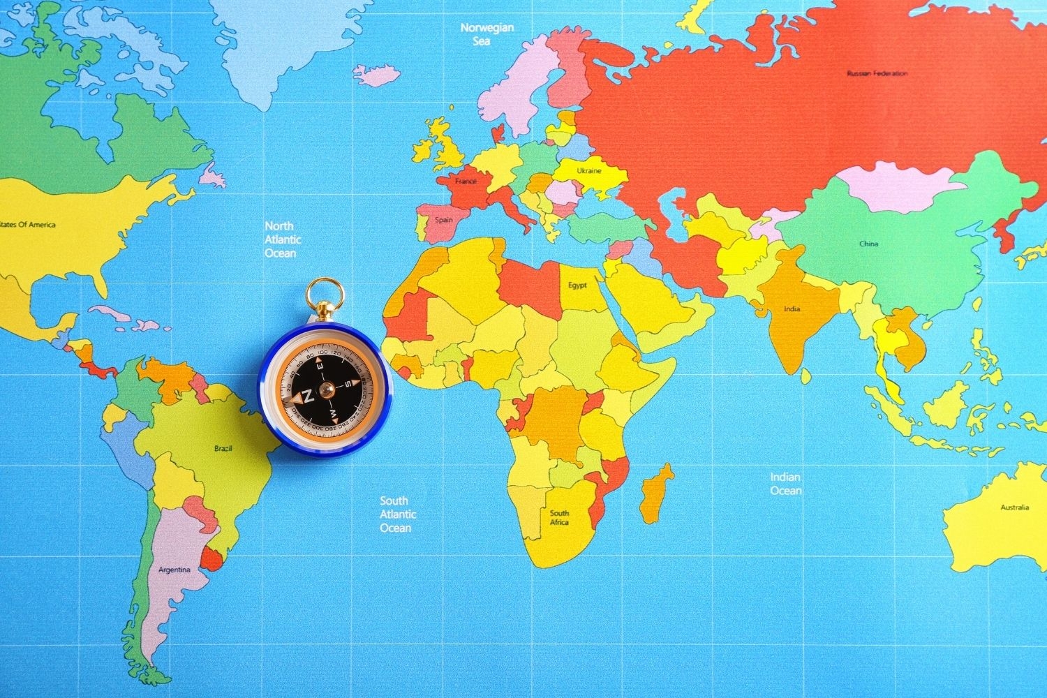 world map with morocco