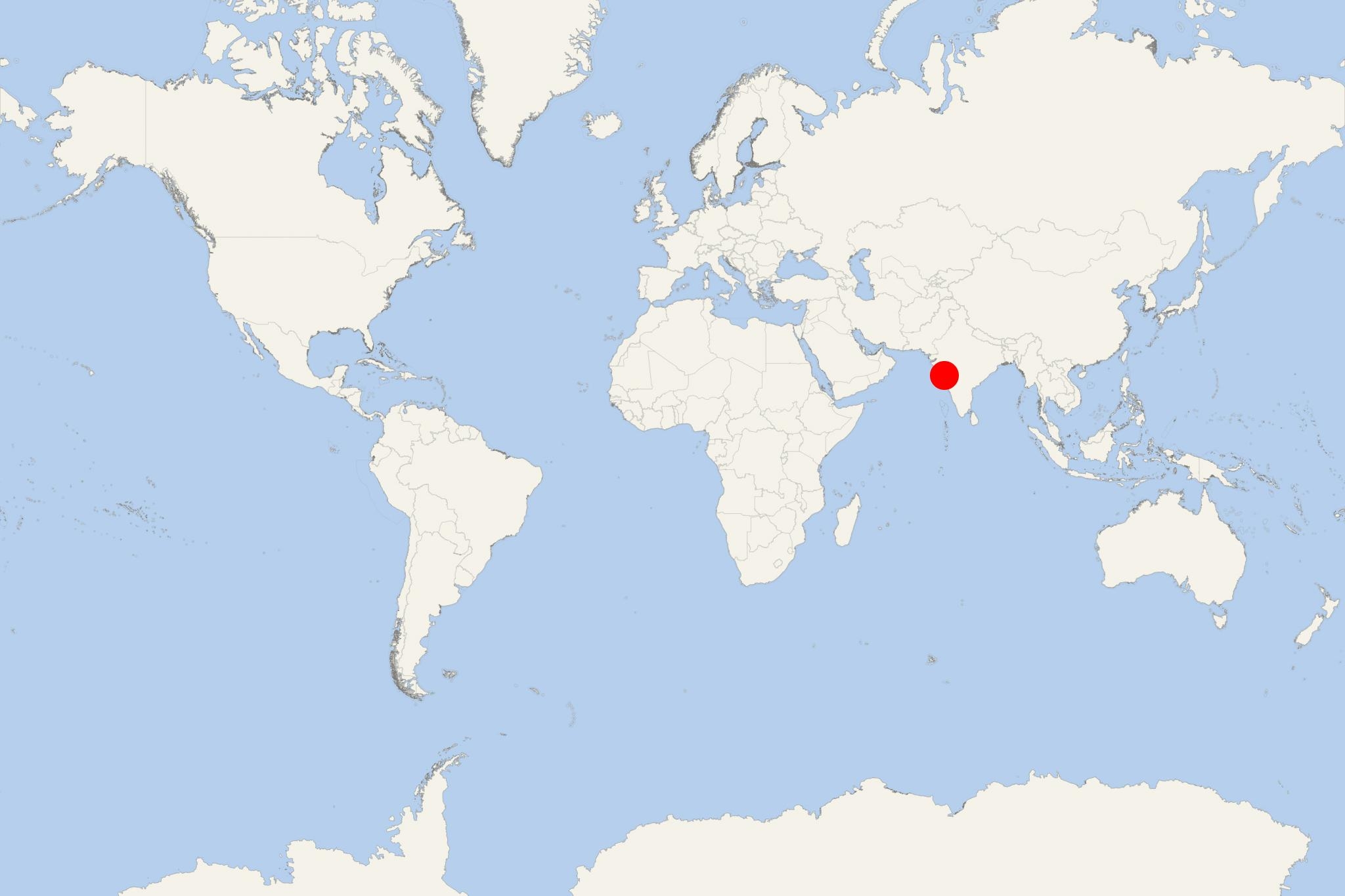mumbai on world map