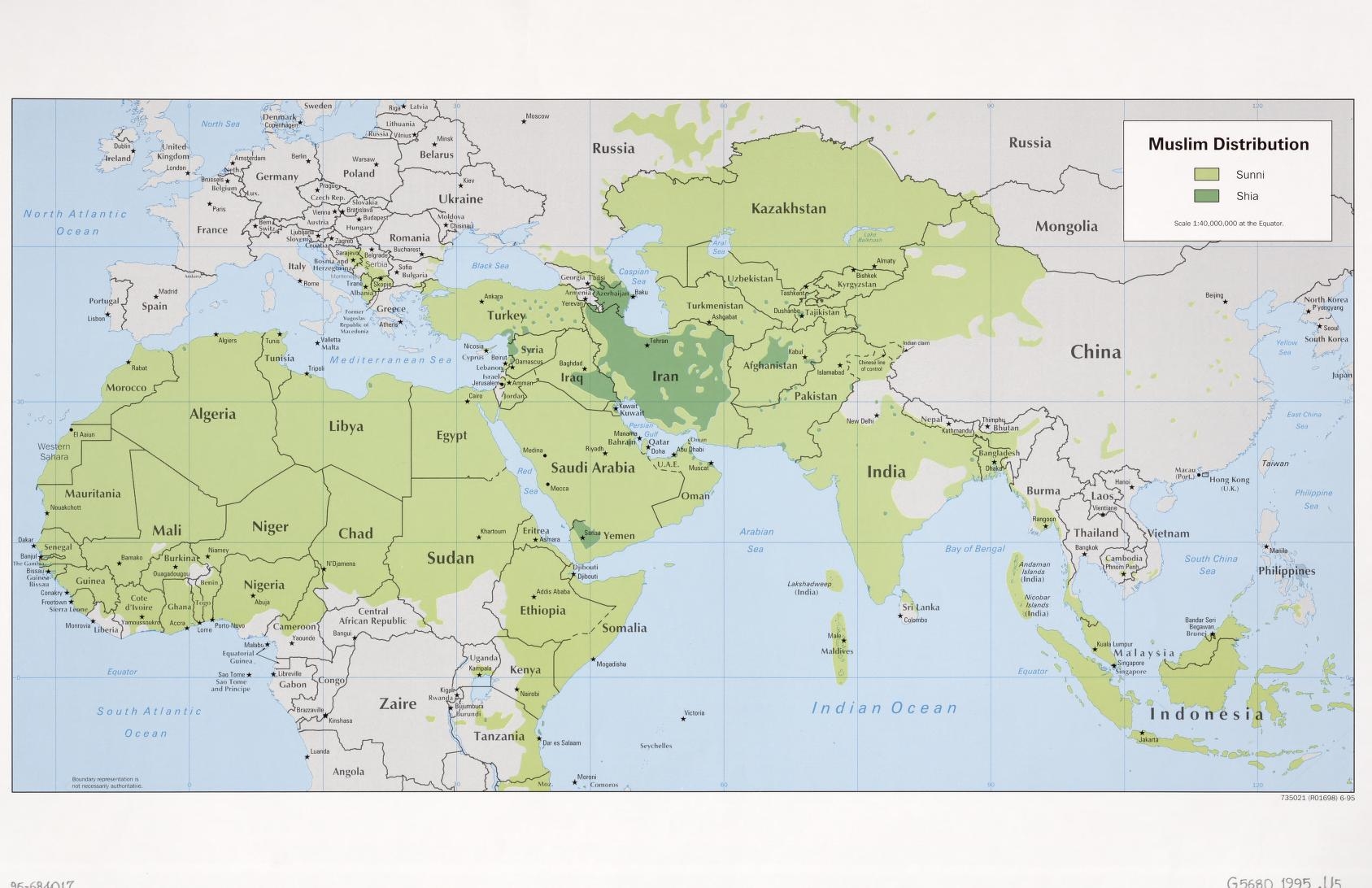 Muslim Distribution Islamic Countries Library Of Congress