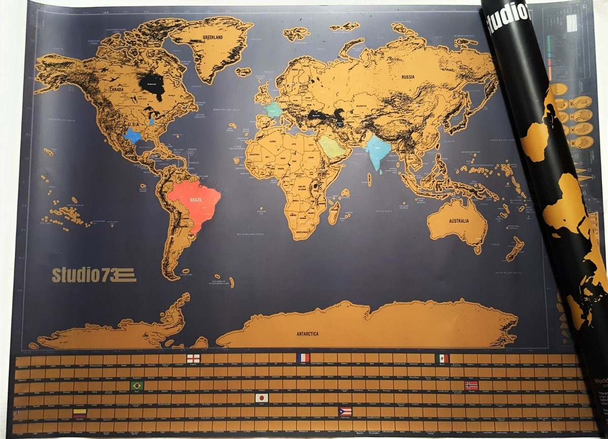 map of the world scratch off