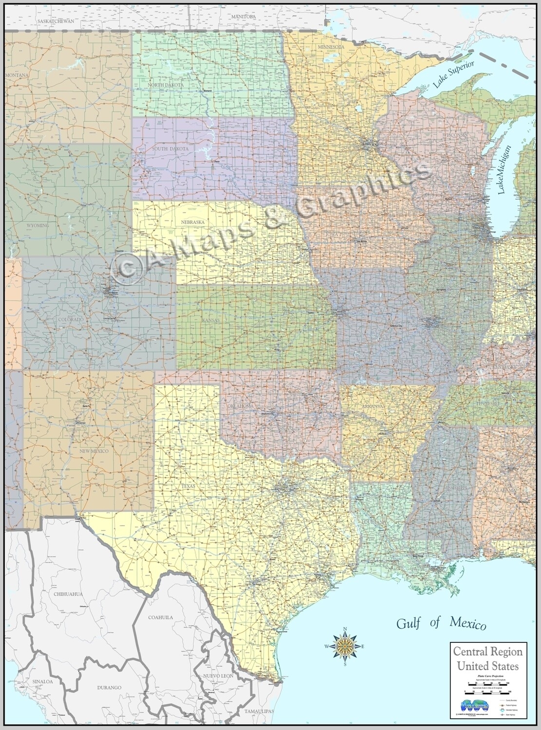 map of central united states