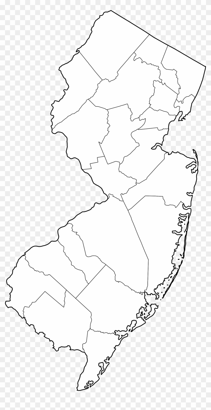 New Jersey Counties Outline New Jersey Trenton Map HD Png Download 1426x2700 5452461 PngFind