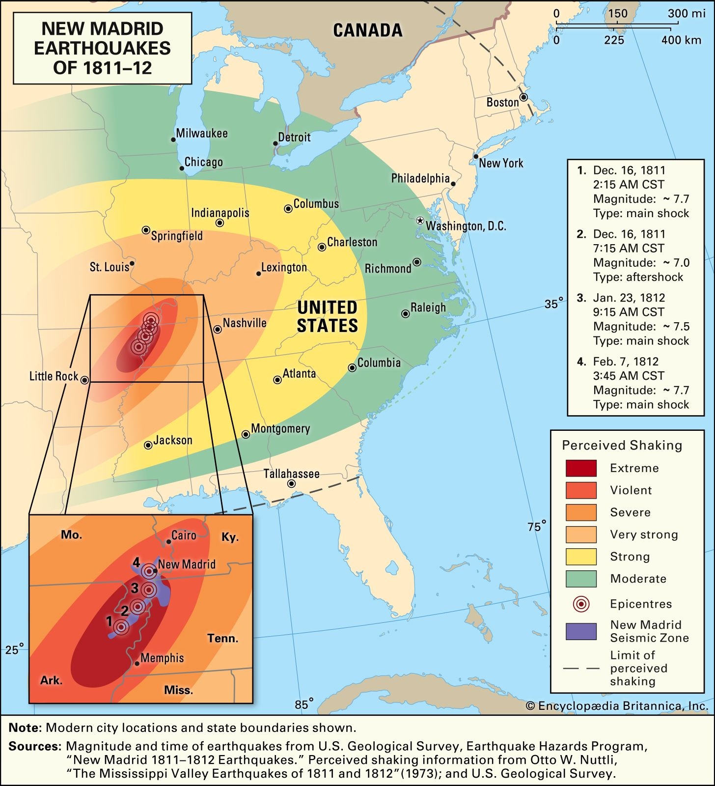 New Madrid Seismic Zone NMSZ Britannica
