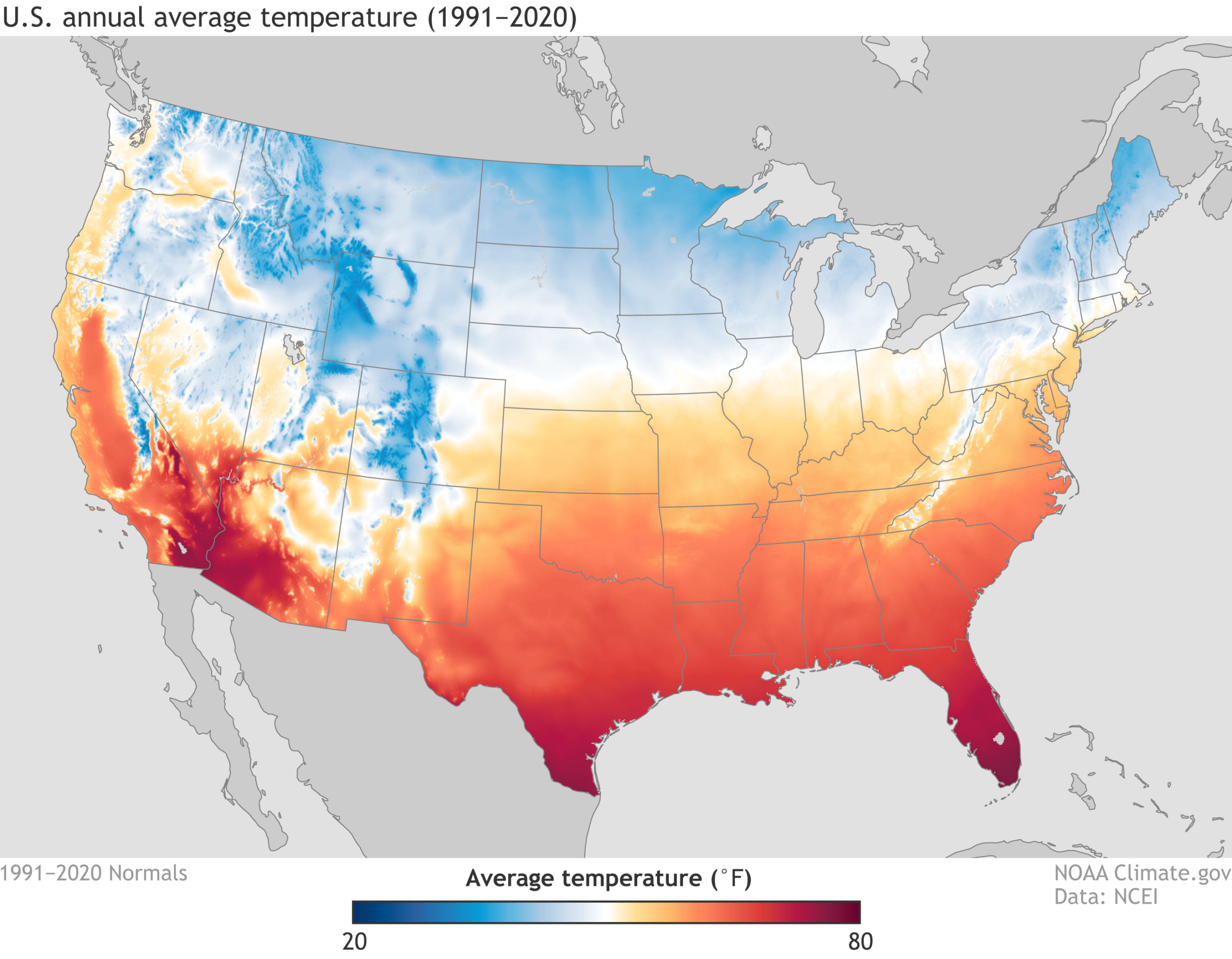 New Maps Of Annual Average Temperature And Precipitation From The U S Climate Normals NOAA Climate gov
